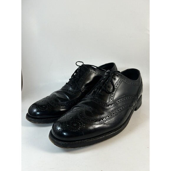 Florsheim Oxford Dress Shoes Mens Size 8D Black Lexington Wingtip Brogue 20381 main image 5